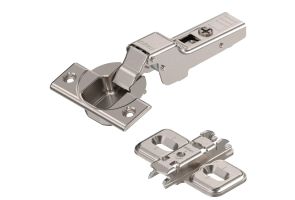 Blum Clip Top Half Overlay 110 Degree Cabinet Hinge 71T3650 With Mounting Plate