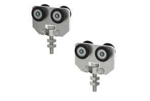 S-30 Pair of Stainless Steel/Nylon Trolleys 75kg (INOX)