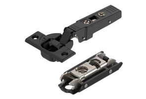 Blum Clip Top Full Overlay 95 Degree Blumotion Cabinet Hinge 71B9550 With Mounting Plate Onyx